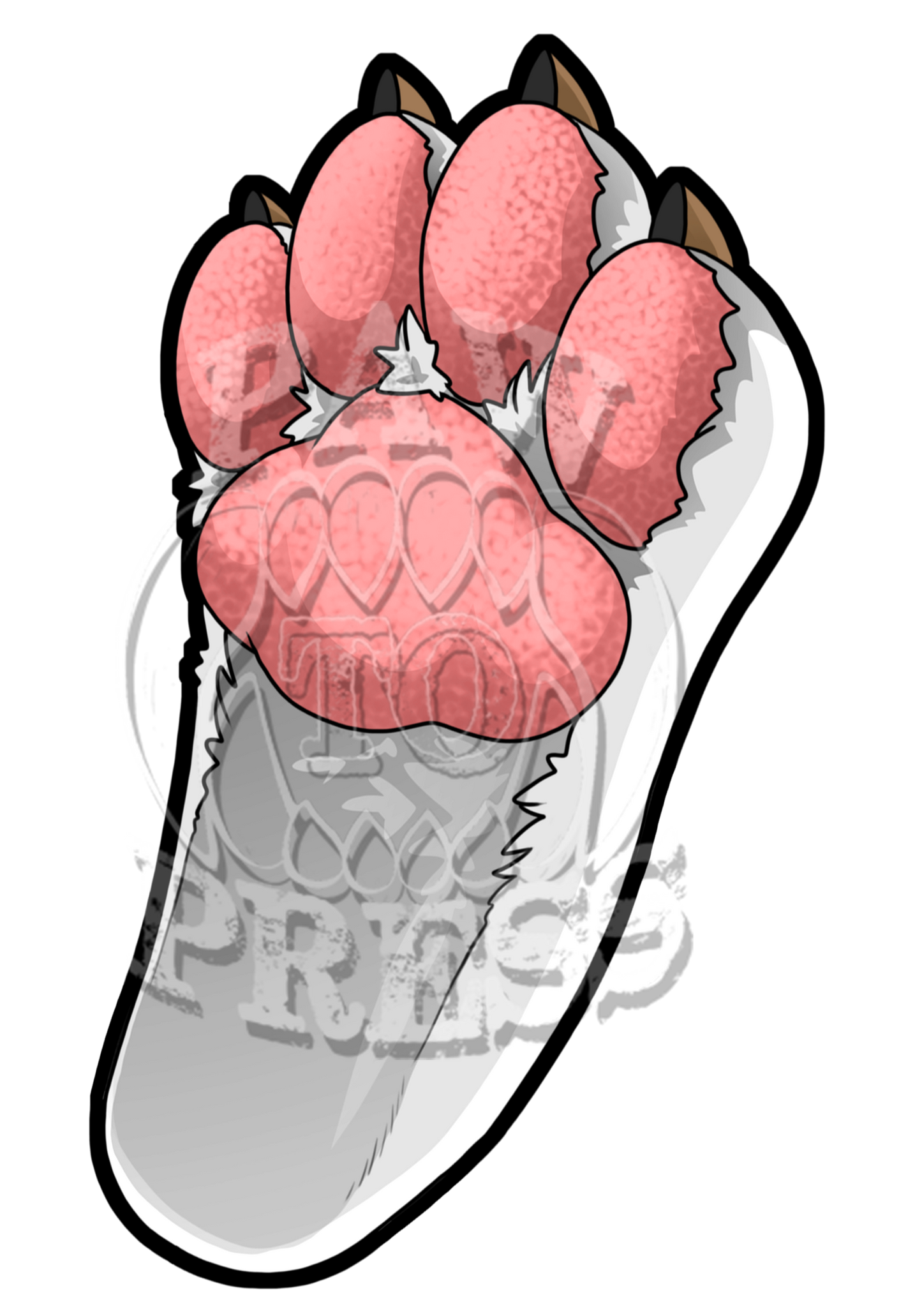 3" Emery (Waldren) Footpaw Sticker