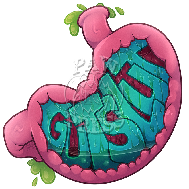 Gut Slut 3" Sticker