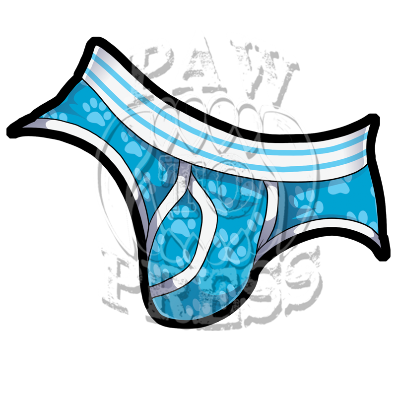 3" Paw Undies Sticker