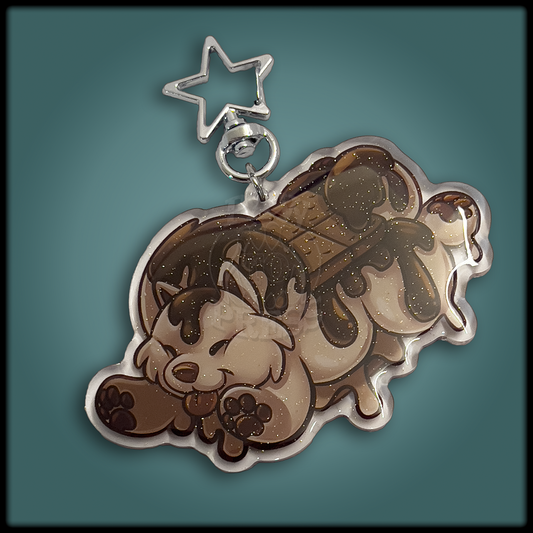Smores Samoyed Keychain Charm