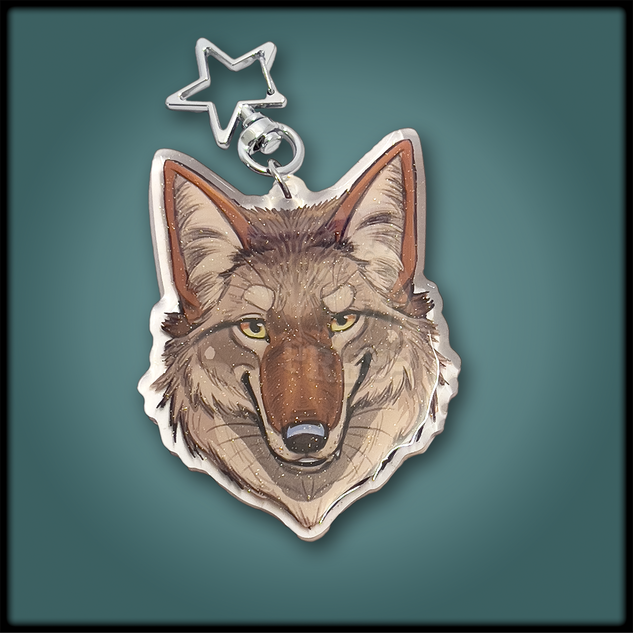 Coyote Keychain Charm