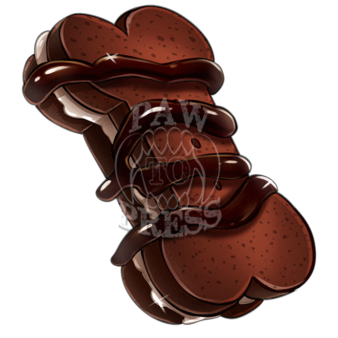 Chocolate Cake Bone 3" Sticker