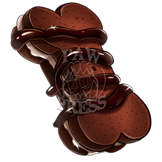 Chocolate Cake Bone 3" Sticker