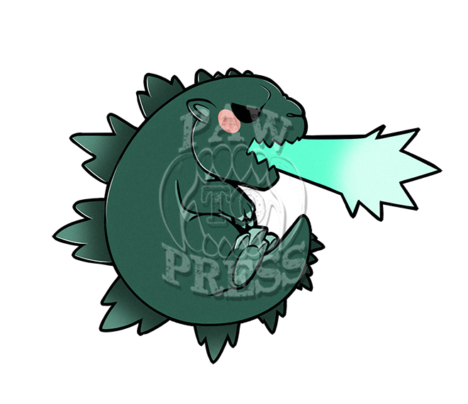 Angry Kaiju 3" Sticker