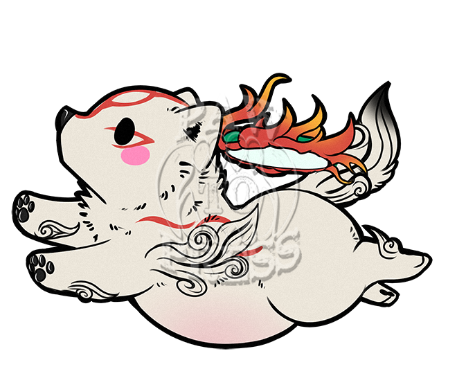 Lil Okami 3" Sticker