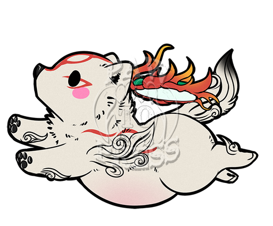Lil Okami 3" Sticker