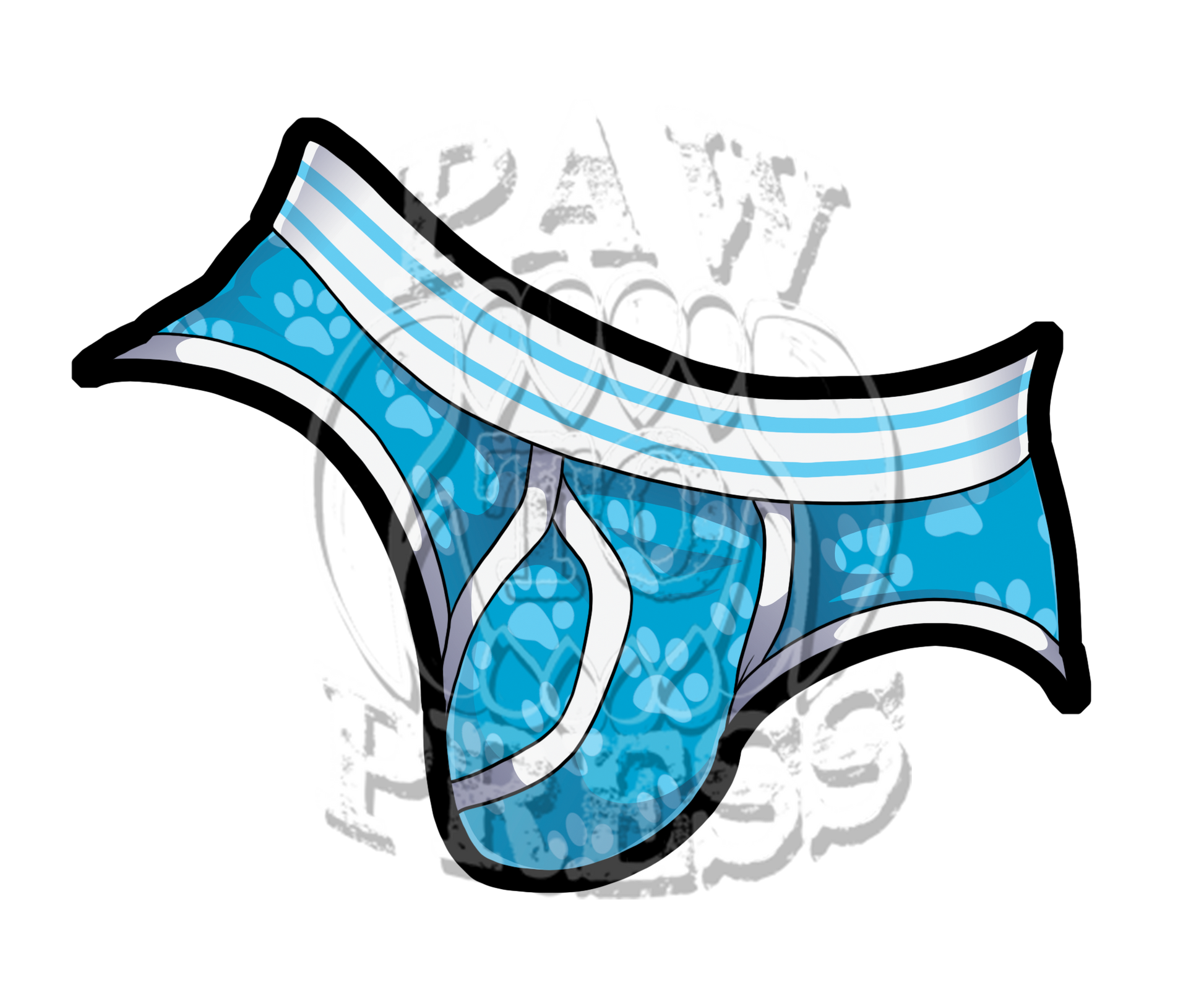 3 Paw Undies Sticker – Paw To Press