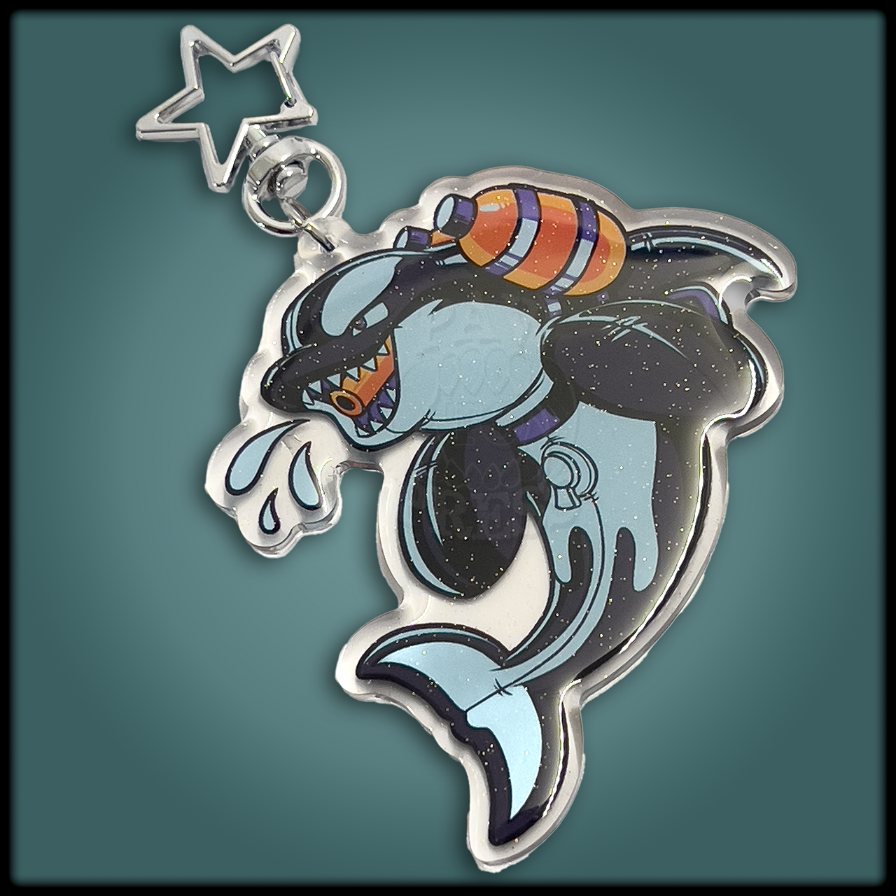 Orca Pool Toy (Squirt) Keychain Charm